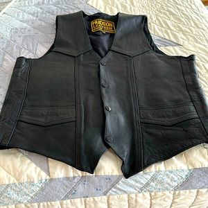 Hudson Leather pebbled leather vest
